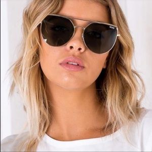 Quay Australia Santa Fe Sunglasses in Black/Gold